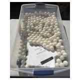 underbed tote no lid of ping pong balls