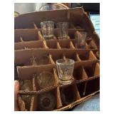 30+ Shotglasses - half plain half advertising