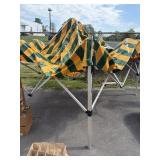 pop up canopy, green and yellow canopy & 3 sides