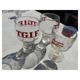 2 T.G.I.F large beer glasses 1 plumbers do it