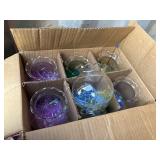1 dozen clear glass fish bowls with ruffle edge