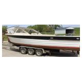 1965 Chris Craft 28' Sea Skiff Wood Boat & Trailer