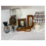 Antique Arcade Crystal Wall Coffee Grinder & Longaberger Lamp with Shade and more Antique Arcade Crystal Wall Coffee Grinder & Longaberger Lamp with Shade and more