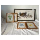 Rustic Barn Needlework & Country Patchwork Art Set Rustic Barn Needlework & Country Patchwork Art Set