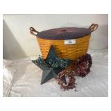 Longaberger Basket with Fabric Lid Longaberger Basket with Fabric Lid