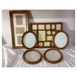 Oval & Rectangular Collage Frames in Matching Wood Finish Oval & Rectangular Collage Frames in Matching Wood Finish