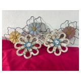 Large Layered Metal Wall Flower Rustic Distressed Dcor Large Layered Metal Wall Flower Rustic Distressed Dcor