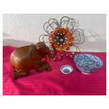 Decorative Elephant, Asian Bowls & Floral Wall Art Decorative Elephant, Asian Bowls & Floral Wall Art