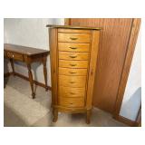 Oak Jewelry Armoire with 8 Drawers and Side Storage Oak Jewelry Armoire with 8 Drawers and Side Storage