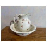 Floral Wash Basin and Pitcher Set Floral Wash Basin and Pitcher Set