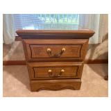 2 Drawer Oak Night Stand (1 of 6 matching pieces) 2 Drawer Oak Night Stand (1 of 6 matching pieces)