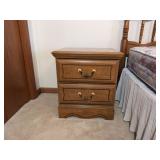 2 Drawer Oak Night Stand (1 of 6 matching pieces) 2 Drawer Oak Night Stand (1 of 6 matching pieces)
