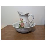 Vintage McCoy Pottery Wash Pitcher & Bowl Set Vintage McCoy Pottery Wash Pitcher & Bowl Set