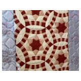 Vintage Red & Floral Starburst Quilt Vintage Red & Floral Starburst Quilt