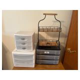 Plastic Drawer Units & 2-Tier Metal Rack Plastic Drawer Units & 2-Tier Metal Rack