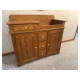 Primitive Style Oak Dry Sink Cabinet Primitive Style Oak Dry Sink Cabinet