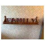 Wall Shelf with FAMILY Letter Decor Wall Shelf with FAMILY Letter Decor