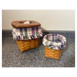 Longaberger Tissue Cover & Small Basket Set Longaberger Tissue Cover & Small Basket Set