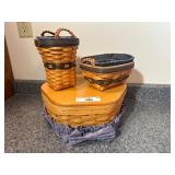 Longaberger Basket Trio with Liners Longaberger Basket Trio with Liners