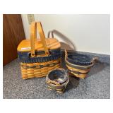 Longaberger Americana Basket Trio w/ Liners Longaberger Americana Basket Trio w/ Liners