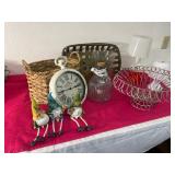 Home Decor Mixed Lot Tobacco Basket, Gnomes, Clock, Lamps & More Home Decor Mixed Lot Tobacco Basket, Gnomes, Clock, Lamps & More