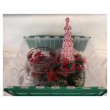 Christmas Floral & Ribbon Tree Decor Christmas Floral & Ribbon Tree Decor