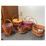 Longaberger Baskets with Liners (Set of 5) Longaberger Baskets with Liners (Set of 5)