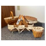 Longaberger Basket Lot with Liners & Lids Longaberger Basket Lot with Liners & Lids