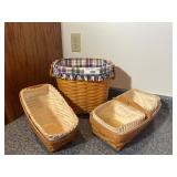 Longaberger Baskets with Liners Longaberger Baskets with Liners