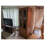 Tall Oak 3-Drawer Display Cabinet Tall Oak 3-Drawer Display Cabinet
