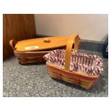 Longaberger Baskets with Lid & Liner Longaberger Baskets with Lid & Liner