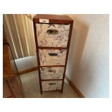 Tall Fabric Drawer Cabinet/Organizer / 4 decorative Totes Tall Fabric Drawer Cabinet/Organizer / 4 decorative Totes