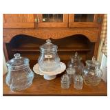 Glass Storage Jar Lot Glass Storage Jar Lot