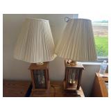 Pair of Vintage Oak Table Lamps Pair of Vintage Oak Table Lamps
