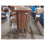 Tall and Slim Oak Cabinet with Single Paneled Door Tall and Slim Oak Cabinet with Single Paneled Door