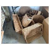 Large Lot of Woven Baskets Large Lot of Woven Baskets