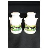 Holstein Cow on Milk Can Salt and Pepper Shakers