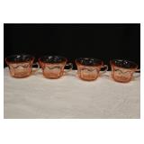 Pink Depression Glass Tea Cups