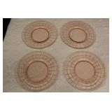 Pink Depression Glass Plates