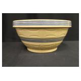Yellow Ware Pottery Mixing Bowl