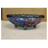 Vintage Carnival Glass Footed Bowl