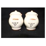 Vintage Pots Salt and Pepper Shakers