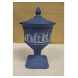 Vintage Avon Avonshire Grecian Blue Covered Dish