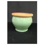 Green Ceramic Flowerpot