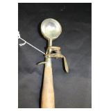 Vintage Wooden Handle Ice Cream Scoop