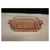 Pink Depression Glass Relish Tray