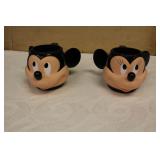 Vintage Mickey and Minnie Mouse 3D Mugs