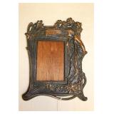 Cast Iron and Copper Art Nouveau Picture Frame
