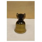 Vintage Avon Amber Dog Head Votive Candle Holder