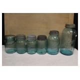 Misc. Antique Aqua Ball Canning Jars